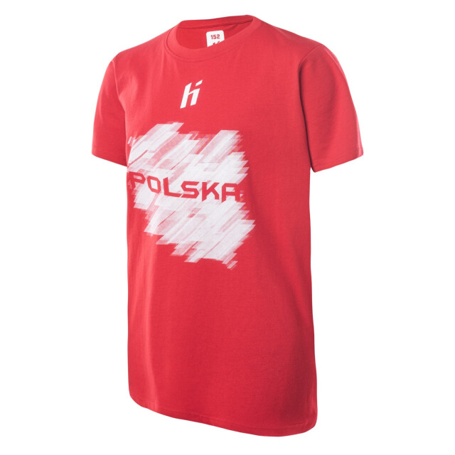 Huari Kinderen/kinderen polen fan t-shirt UTIG5810_racingredwhite large