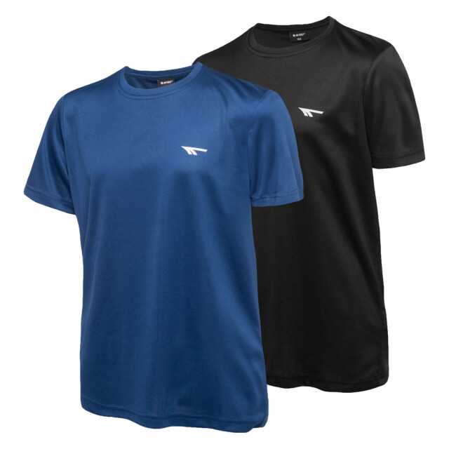 Hi-Tec Kinder/kids jodin t-shirt met korte mouwen (set van 2) UTIG5696_blacknavypeony large