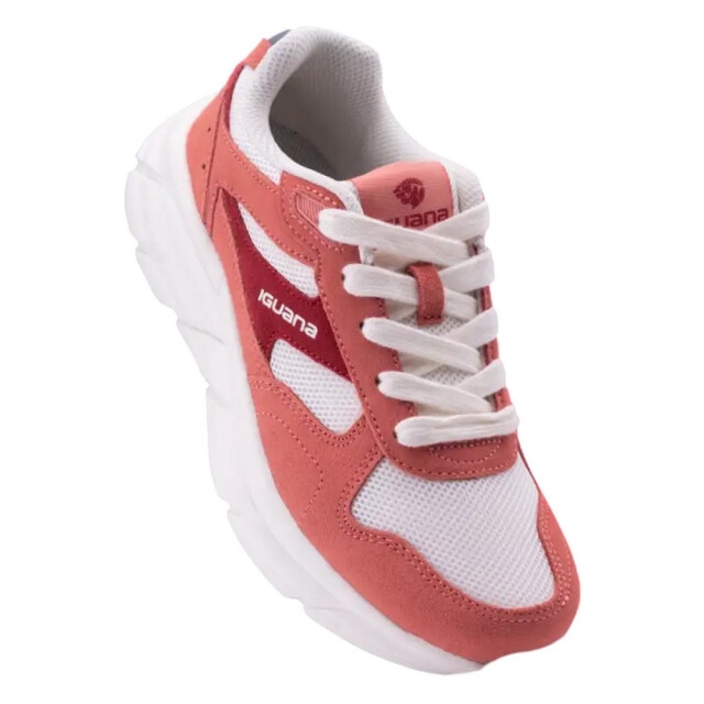 Iguana Dames cumulus suede trainers UTIG5491_coralredcherrybeige large