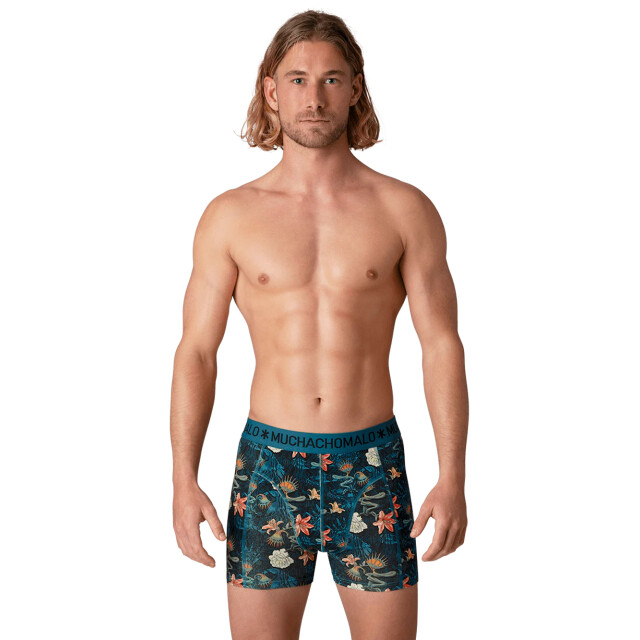 Muchachomalo Heren 12-pack boxershorts print/effen U-GOLDEN1010-15 large