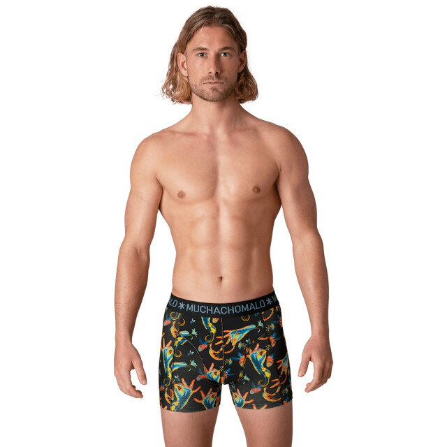 Muchachomalo Heren 12-pack boxershorts print/effen U-GOLDEN1010-15 large