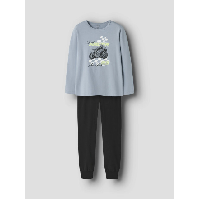Name It Jongens pyjama set nkmnightset lichtblauw/zwart 13254417-Dusty Blue large