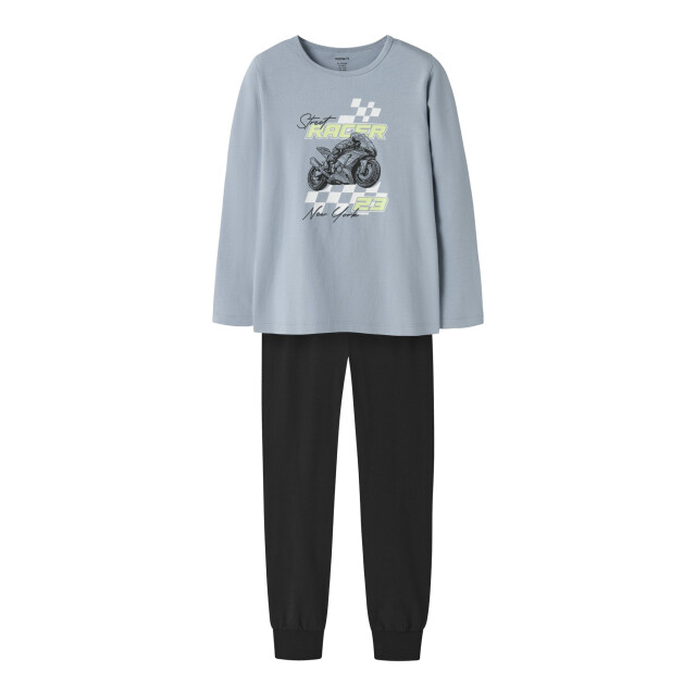 Name It Jongens pyjama set nkmnightset lichtblauw/zwart 13254417-Dusty Blue large