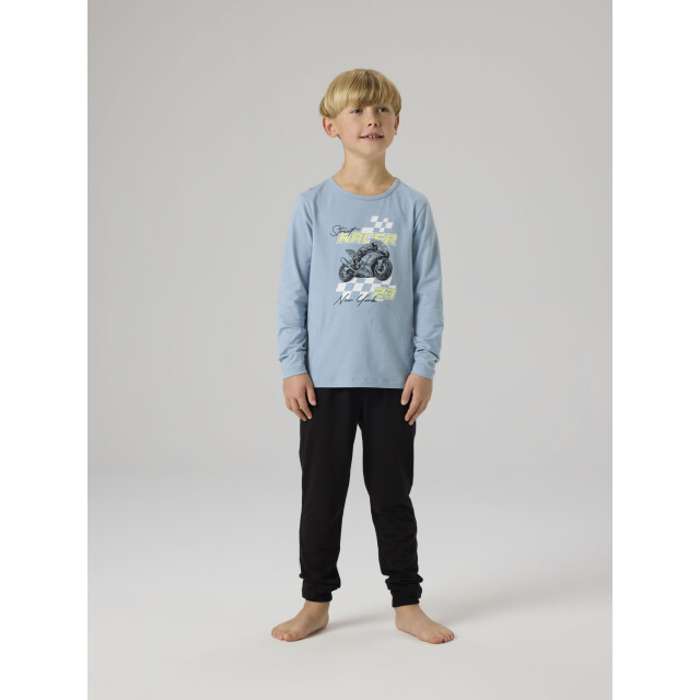 Name It Jongens pyjama set nkmnightset lichtblauw/zwart 13254417-Dusty Blue large