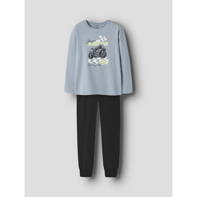 Name It Jongens pyjama set nkmnightset lichtblauw/zwart 13254417-Dusty Blue large