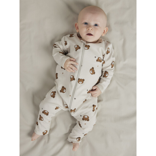 Name It Unisex kinder bodysuit nbnnightsuit 2-pack beer print 13252392-Pumice Stone large