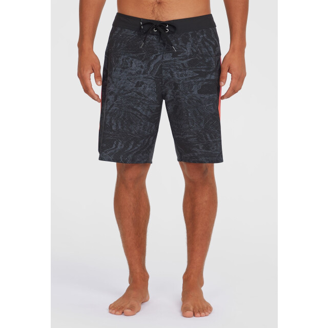 O'Neill Heren boardshort lang zwemshort hyperfreak tech panel 19'' zwart/roze/oranje 2800180-29035 large