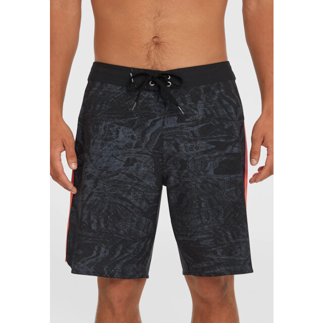 O'Neill Heren boardshort lang zwemshort hyperfreak tech panel 19'' zwart/roze/oranje 2800180-29035 large