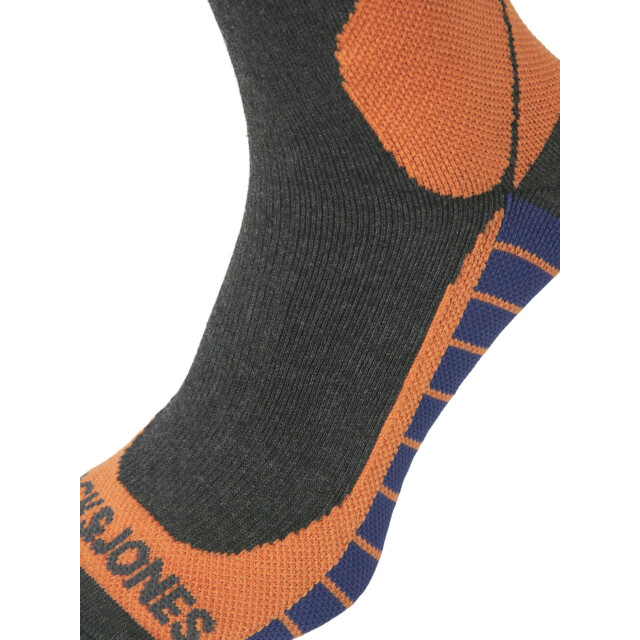Jack & Jones Heren skisokken jacski 2-pack zwart/grijs/oranje 12286104 large