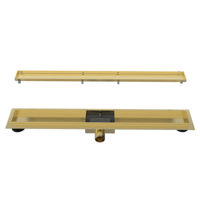 Vtw Living douchegoot rvs mat goud 60 cm geschikt om te betegelen 3433312 large