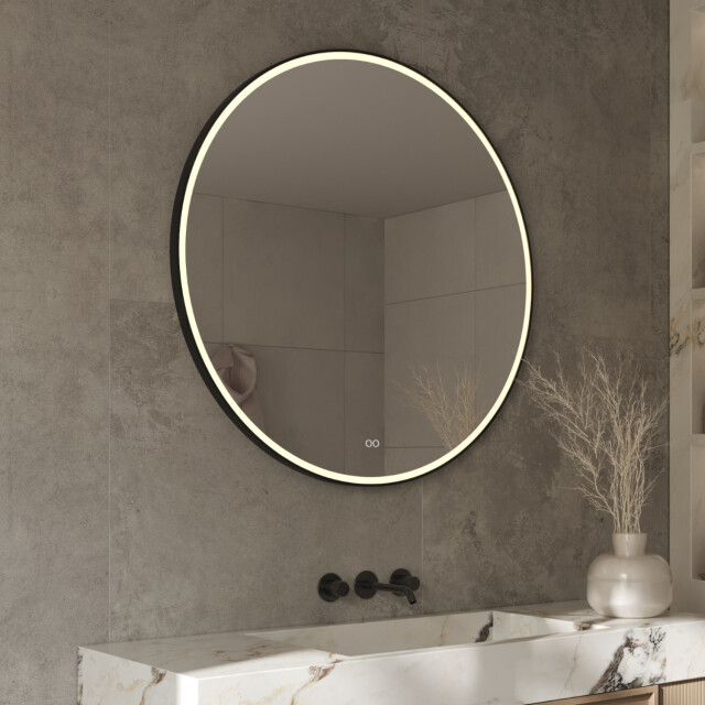 Vtw Living badkamerspiegel rond 60 cm spiegel met led verlichting en 3433482 large