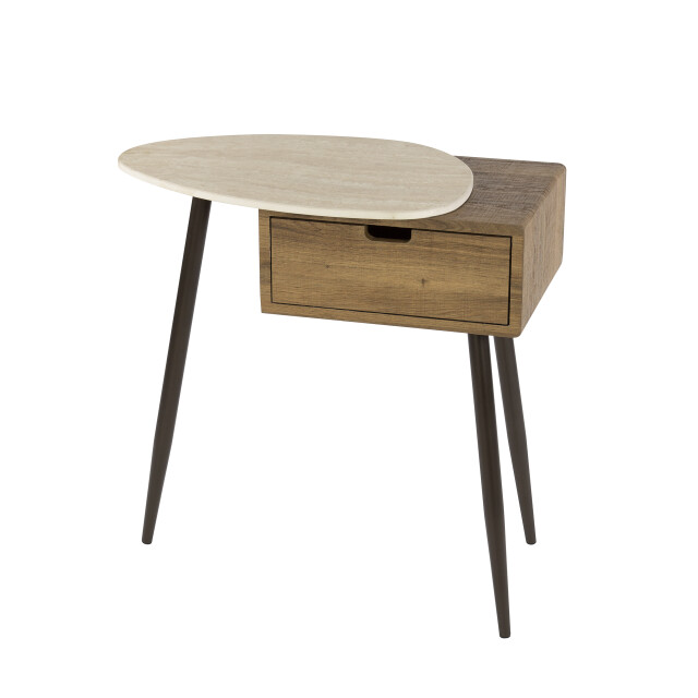 Hoyz nachtkastje travino 1 lade links keramiek travertin 3423804 large