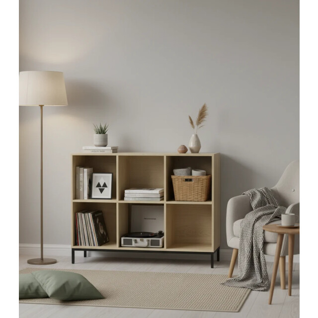 CaliCosy Opbergplank met 6 vakken en metalen voetjes 2931784 large