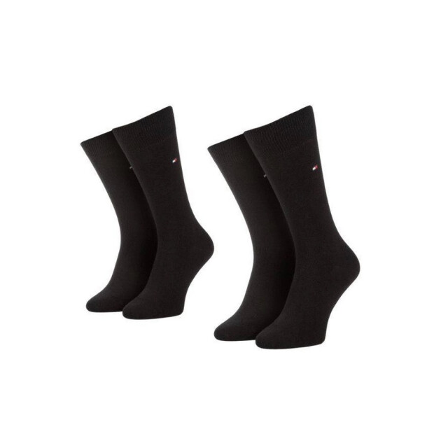 Tommy Hilfiger Garen sokken met geborduurd logo voor heren (set van 2) UTNA968_black large