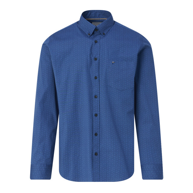 Campbell Casual overhemd donker 099201-001-M large