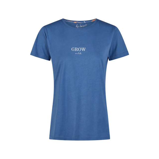 By Louise Dames korte pyjama set shortama blauw/roze gebloemd BL-557-02 large