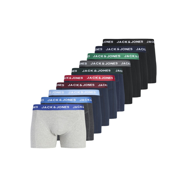 Jack & Jones Heren boxershorts trunks jacsolid effen 10-pack color 12189937-Black large