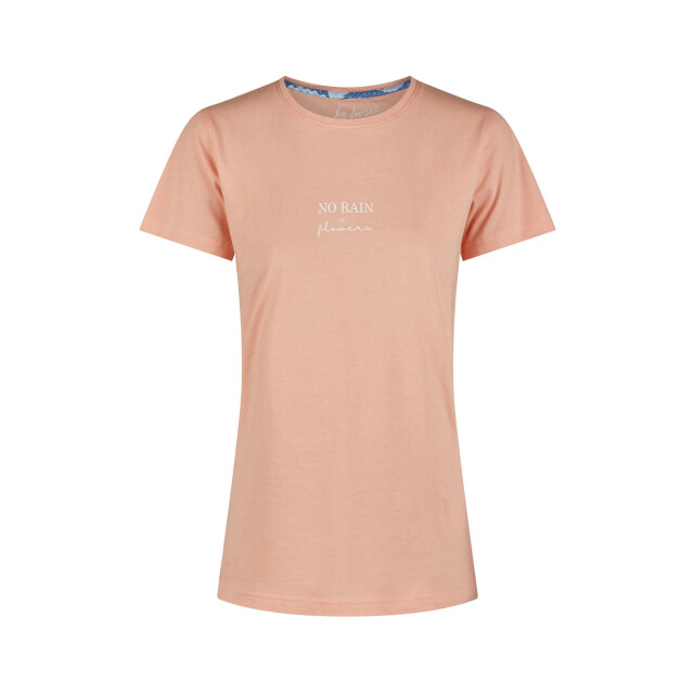 By Louise Dames capri pyjama set driekwart oranje/blauw gebloemd BL-555-02 large