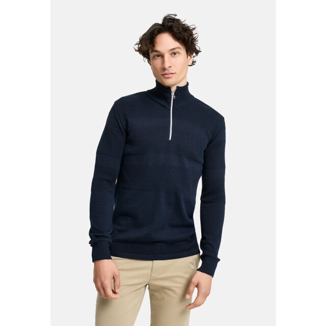 Kronstadt Po29932 ks3585 kshannes half zip coton knit 469 sky captain KS3585 large