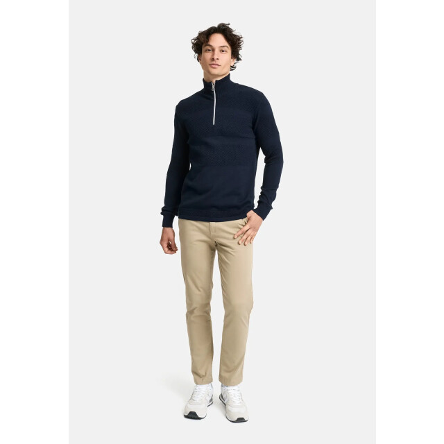 Kronstadt Po29932 ks3585 kshannes half zip coton knit 469 sky captain KS3585 large