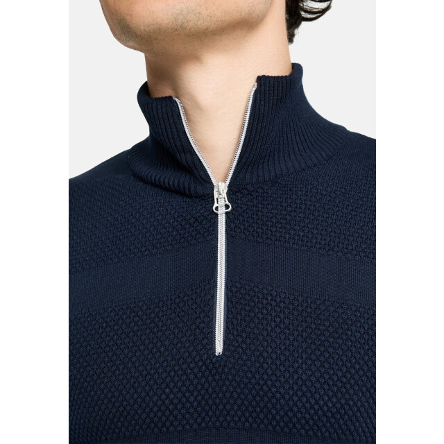 Kronstadt Po29932 ks3585 kshannes half zip coton knit 469 sky captain KS3585 large
