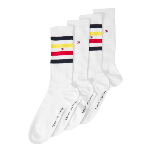 Tommy Hilfiger Sokken met streepdetail voor heren (set van 2) UTNA1076_white large