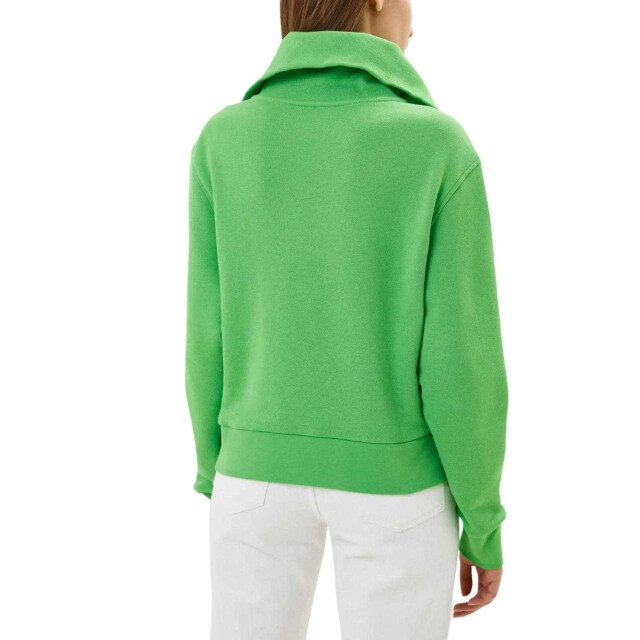 Tommy Hilfiger Dames half rits slim sweatshirt UTNA427_green large