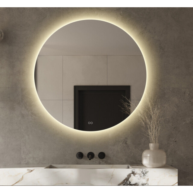 Vtw Living badkamerspiegel rond 100 cm spiegel met led verlichting en 2979181 large