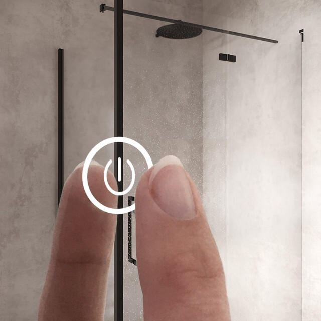 Vtw Living badkamerspiegel ovaal met led verlichting en verwarming goud 50 x 3041809 large