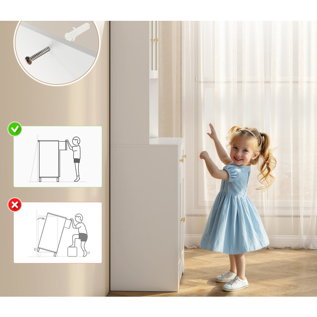 4goodz Voorraadkast met wijnglashouder 170 cm mdf - 3436131 large