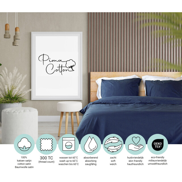 Phlox Dekbedovertrek queen 100% katoen satijnen (300 tc) tweepersoons 3263160 large