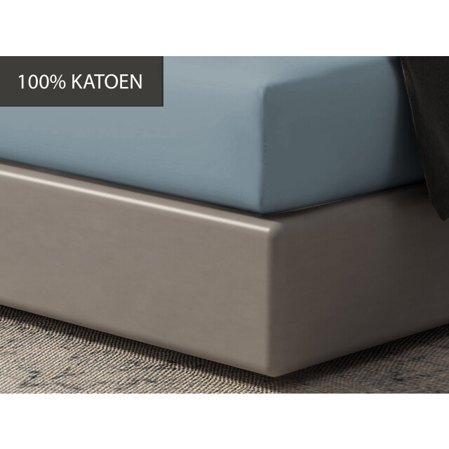 DoubleDry Hoeslaken 100% natuurlijk katoen tweepersoons 180x200 cm zacht & 2919495 large