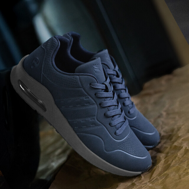 Q1905 Sneaker hank middenblauw/antraciet QM1254341-646-2 large