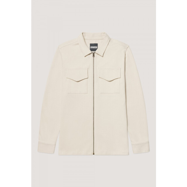 Kultivate 2501030211 luxury zip 221 moonbeam  heren overshirt  kultiv 221 Moonbeam/2501030211 Luxury Zip large