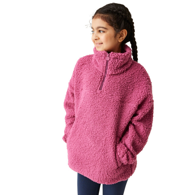 Regatta Kinder/kids kaliza half rits fleece top UTRG11046_violet large