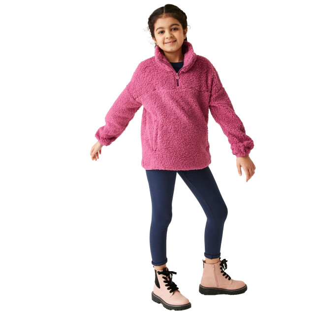 Regatta Kinder/kids kaliza half rits fleece top UTRG11046_violet large
