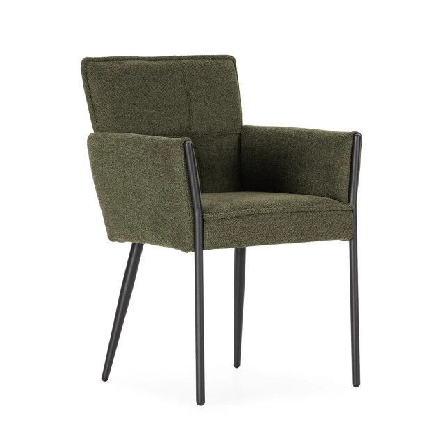 CaliCosy Set of 2 fabric armchairs with metal legs h85 cm elina 3437228 large