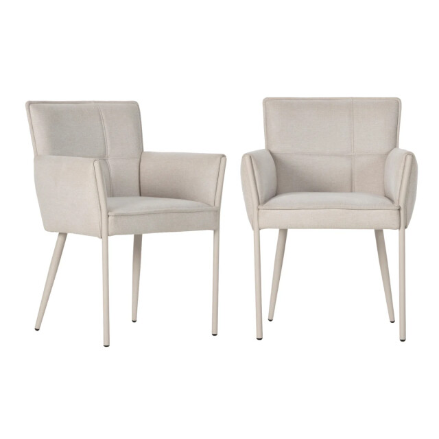 CaliCosy Set of 2 fabric armchairs with metal legs h85 cm elina 3437229 large