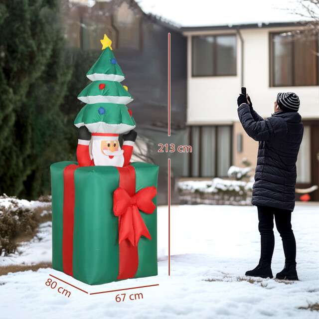 4goodz Opblaasbare kerstdecoratie met led-lampjes voor binnen en buiten 3426562 large