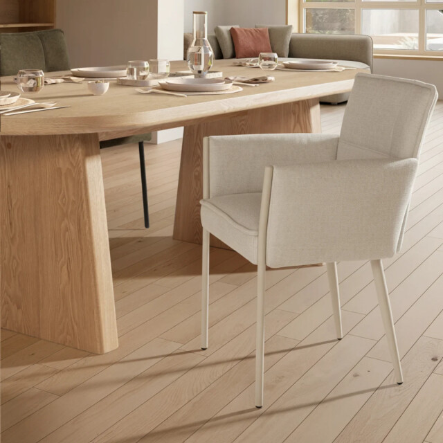 CaliCosy Set of 2 fabric armchairs with metal legs h85 cm elina 3437229 large