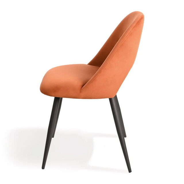 CaliCosy Lot de 2 chaises de séjour en tissu avec piètement en métal noir l58 cm - 3437008 large