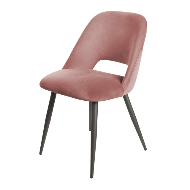 CaliCosy Lot de 2 chaises de séjour en tissu avec piètement en métal noir l58 cm - 3436992 large