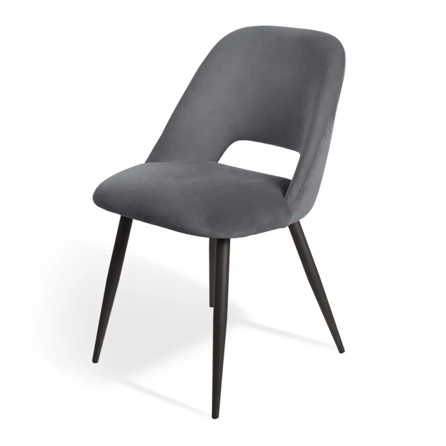 CaliCosy Lot de 2 chaises de séjour en tissu avec piètement en métal noir l58 cm - 3436968 large