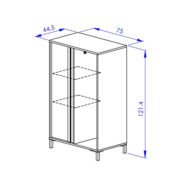 CaliCosy 1 deur kledingkast met hangruimte mimizan gemaakt in frankrijk 3437022 large
