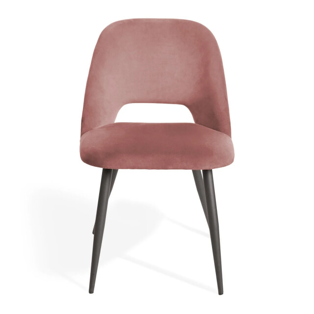 CaliCosy Lot de 2 chaises de séjour en tissu avec piètement en métal noir l58 cm - 3436992 large