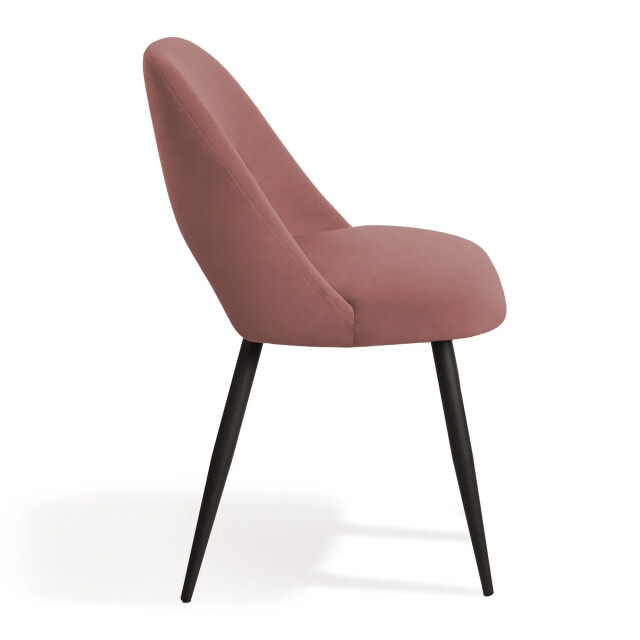 CaliCosy Lot de 2 chaises de séjour en tissu avec piètement en métal noir l58 cm - 3436992 large