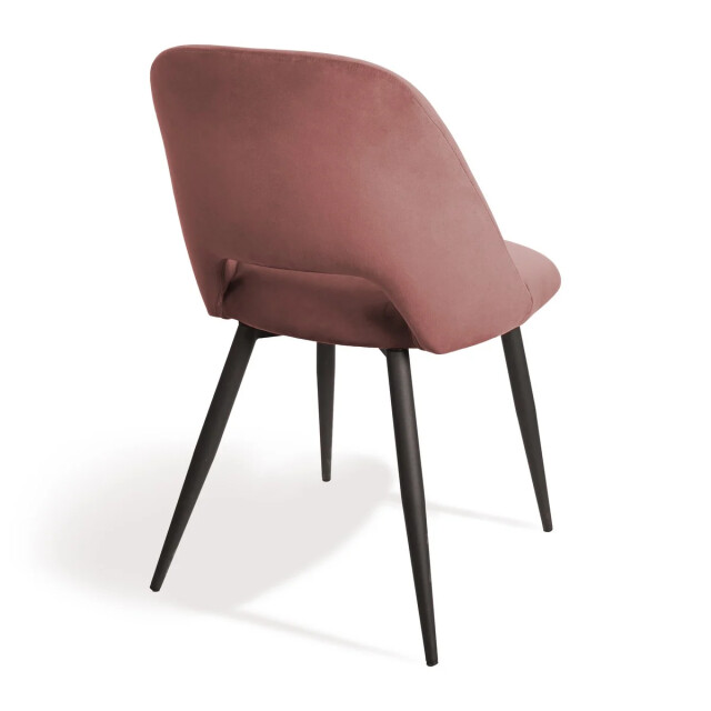 CaliCosy Lot de 2 chaises de séjour en tissu avec piètement en métal noir l58 cm - 3436992 large