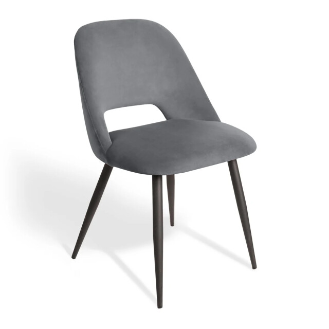 CaliCosy Lot de 2 chaises de séjour en tissu avec piètement en métal noir l58 cm - 3436968 large