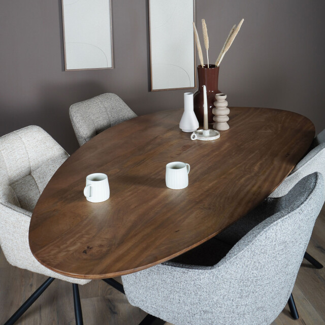 Home67 Eettafel ray 220 x 100 cm mangohout 3419087 large