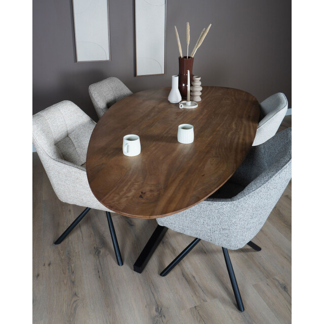 Home67 Eettafel ray 220 x 100 cm mangohout 3419087 large
